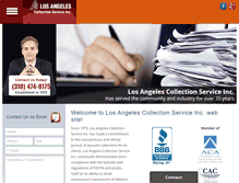 Tablet Screenshot of lacollectionservice.com